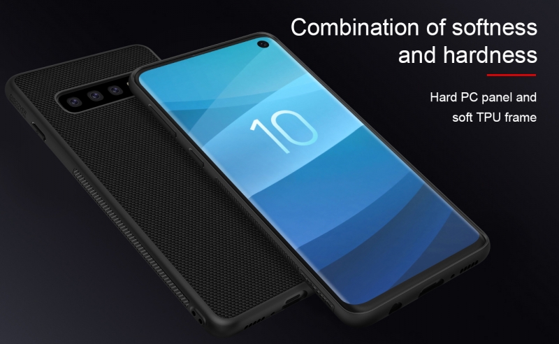 Ốp Lưng Samsung Galaxy S10 Dạng Vải Hiệu Nillkin TexTured được làm bằng chất liệu nhựa cao cấp dạng vải,họa tiết carô nhuyễn siêu sang chảnh.